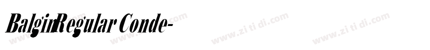 Balgin Regular Conde字体转换